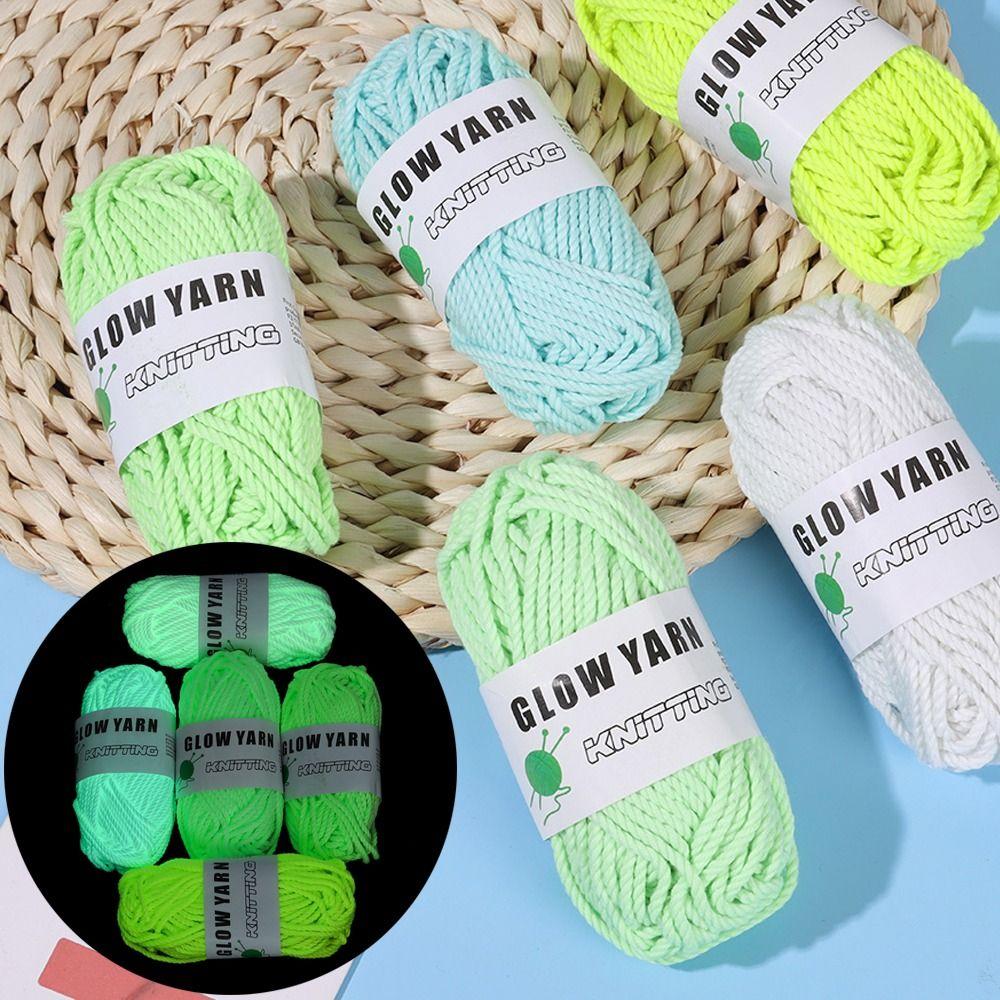 

Polyester Weave Sewing Handmade Hand Knitted Glow in the Dark Luminous Chunky Yarn Knitting Wool