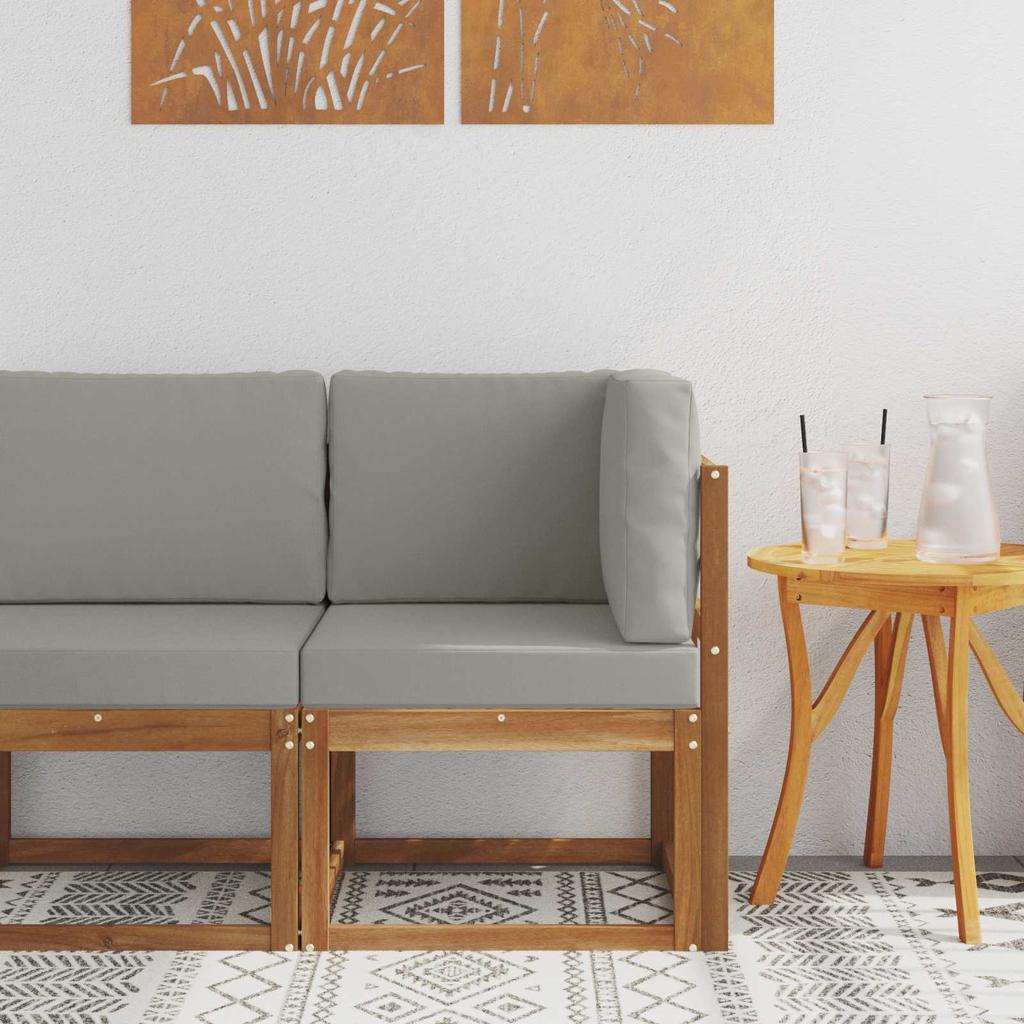 Outdoor Corner Sofa Solid Acacia Wood