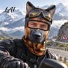 Cappuccio con Fantasia di Animali Realistica Maschera Integrale 3D con Orecchie Antivento Maschera Facciale da Ciclismo per Autunno Sci Inverno Copertura Protezione Solare Costume di Halloween