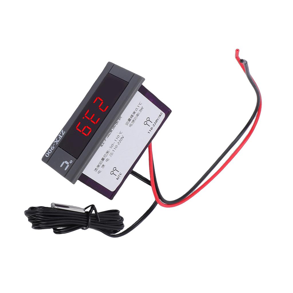 Digitales Temperaturmessgerät, LED-Temperaturanzeige mit einem Bereich von -50 bis 110 Grad Celsius für Kühlschrank und Vitrine