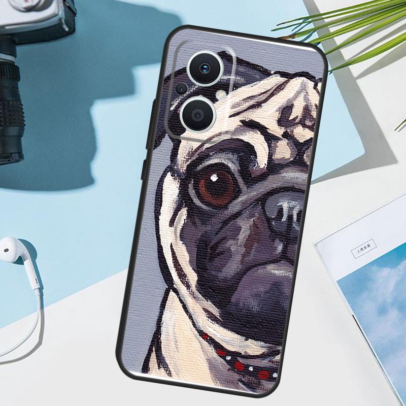 

Pug Dog Cover For OPPO Reno 14 F 13 12 11 10 Pro 11F 12F 13F 7 8 Lite OPPO Find X9 X8 X6 X5 Pro Case OPPO Reno8 Lite