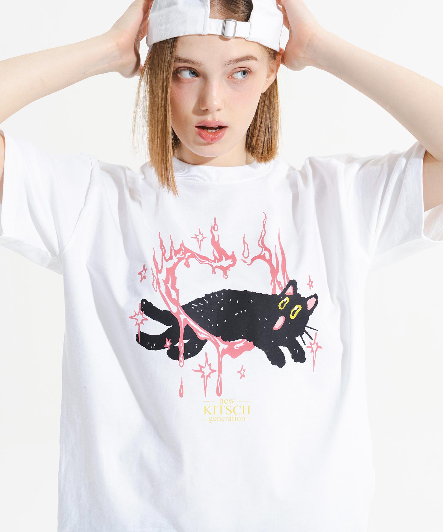 New Kitch Circus Cat Short Sleeve (White) White/S