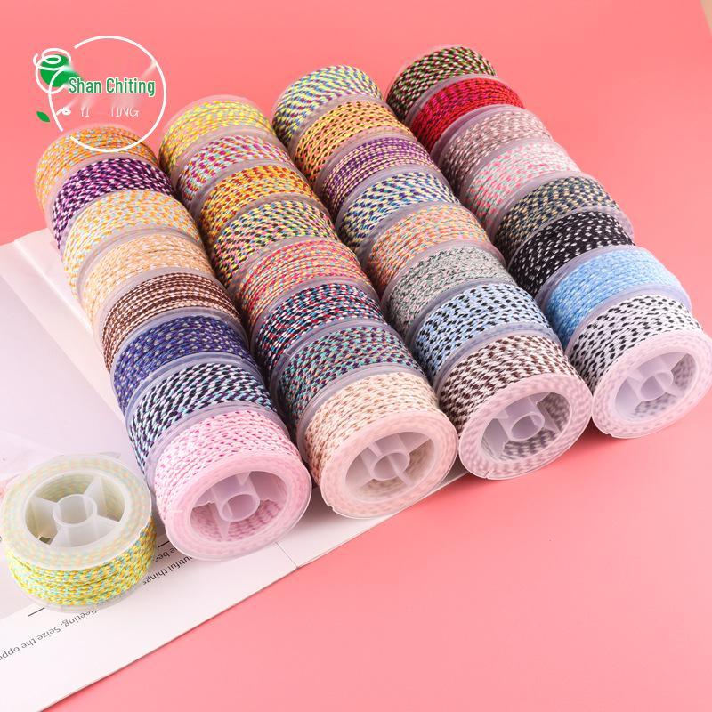 Sigu Sanhua Tibetan-Style Star & Moon Bodhi Cotton Thread - Non-Elastic, Wear-Resistant DIY Weaving Rope