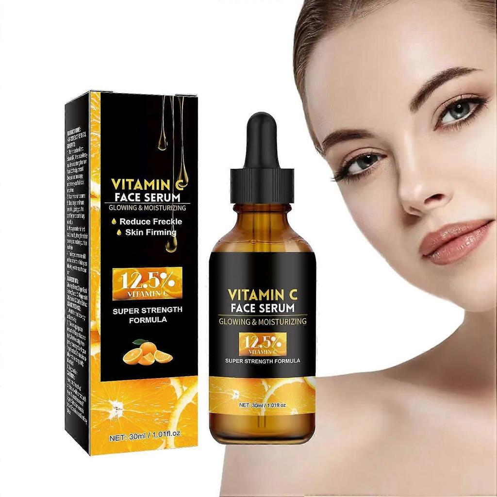 Siero Viso con Vitamina C Siero Viso alla Vitamina C Siero Anti-Età Siero Idratante Illuminante per un Tono della Pelle Radioso e Pori Ridotti, 30 ml