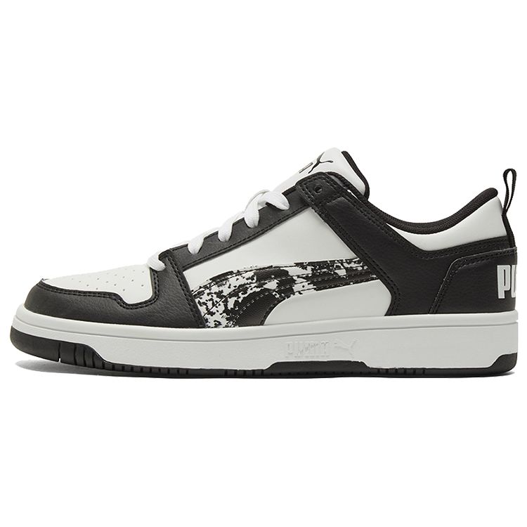 Puma Rebound LayUp Low Unisex Black White Camo 368876-01 EU 36