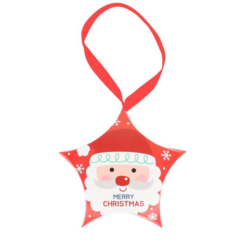 8pcs Christmas Gift Boxes Santa Claus Candy Box Star Shape Merry Christmas Boxes Bags Packaging New Year Xmas Decor Gift Bags