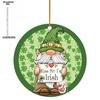 2D Flat Acrylic Ornamen Sign, Adorable Gnome with Shamrock & "Kiss Me I'm Irish" Sign, St. Patrick's Day Acrylic Hanging Ornament - Vibrant Green