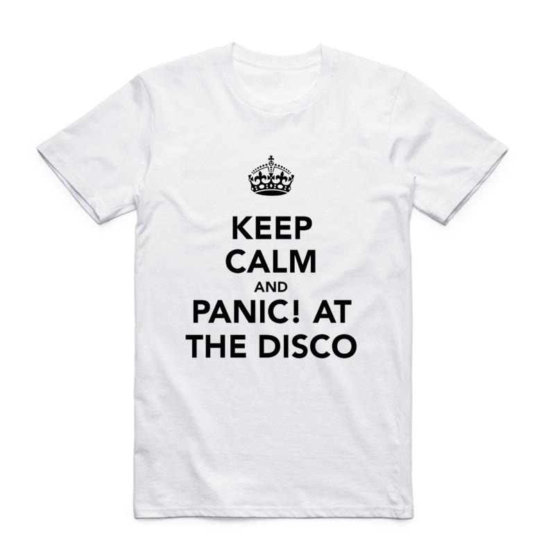 2019 Men Print Music Band Panic At The Disco Fashion T Shirt O-Neck Short Sleeve Summer Casual Hipster Polyester T-shirt HCP984