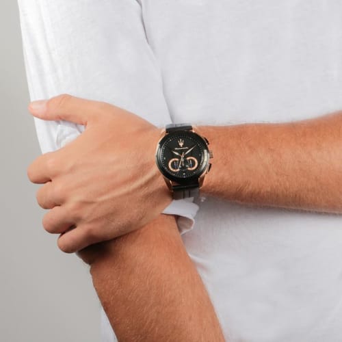 Maserati Men's Traguardo Quartz Watch, Summer Style, Luminous Pointer, 10 ATM Water Resistance, Japanese Movement, Officially Authorized, 2-Year Warra