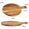 Acacia Wood Cutting Board Pizza Tray Round Cutting Board Attractive Design