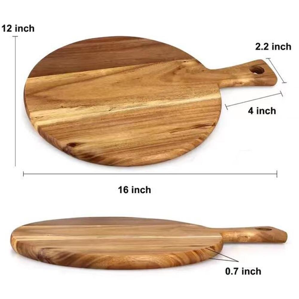 Acacia Wood Cutting Board Pizza Tray Round Cutting Board Attractive Design