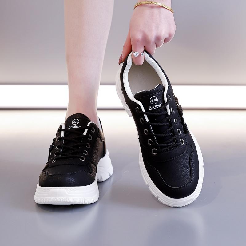 Women Sneakers Outdoor Designer Platform Sneakers of Sport Lace-up Casual Shoes Women Leather Height-Increasing Shoes