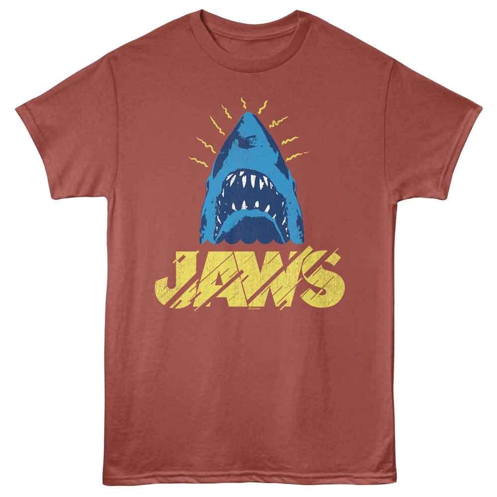 Jaws - Shaky - Licensed Adult Unisex Short Sleeve T-Shirt - Terracotta S