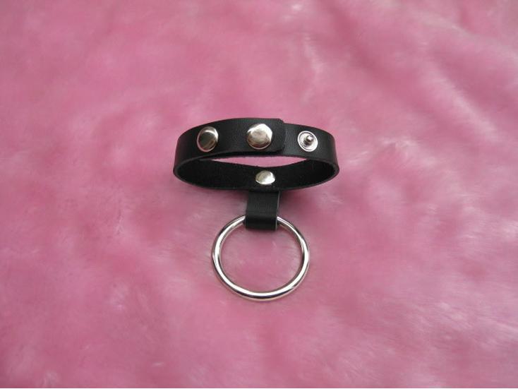 Männer Leder Keuschheits Penisring mit Spermiziden Eigenschaften - SM Alternative Erotisches Produkt
