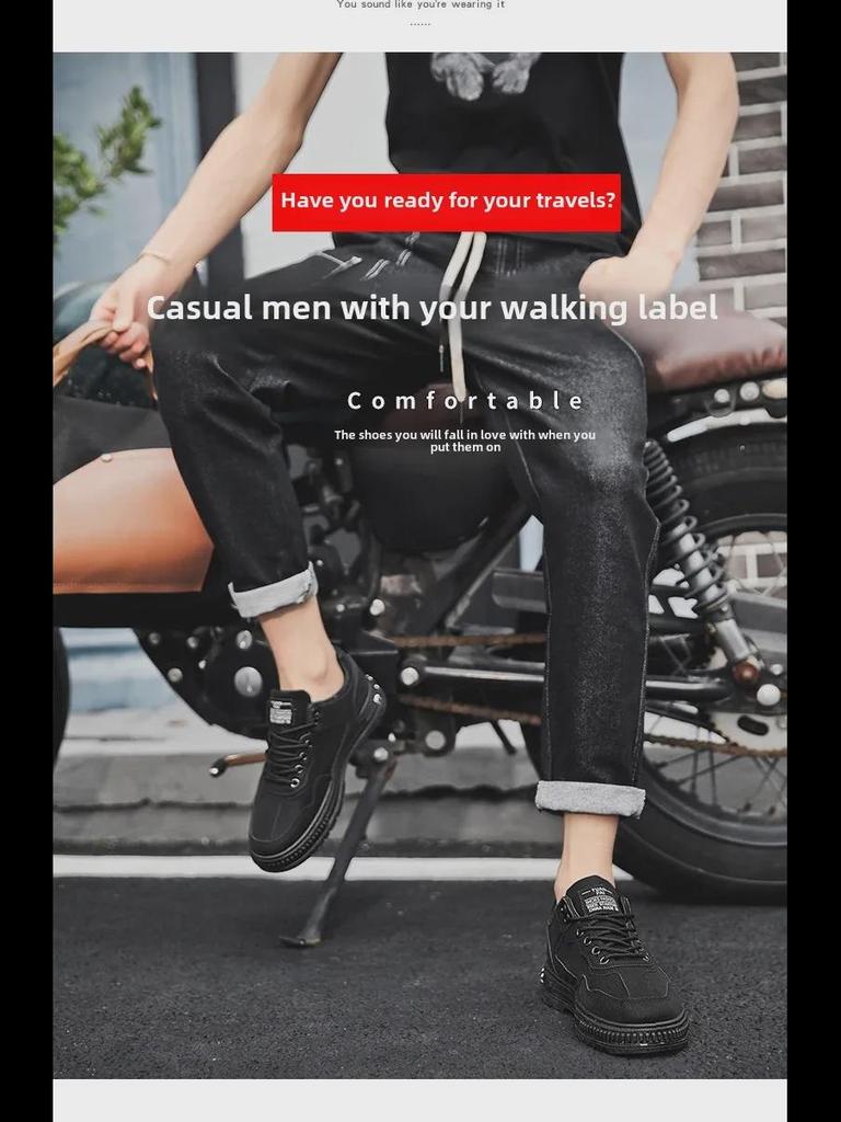 Men's 2024 Breathable Anti-Slip Work Shoes - Trendy, All-Match, Sports & Leisure Footwear for Spring & Autumn