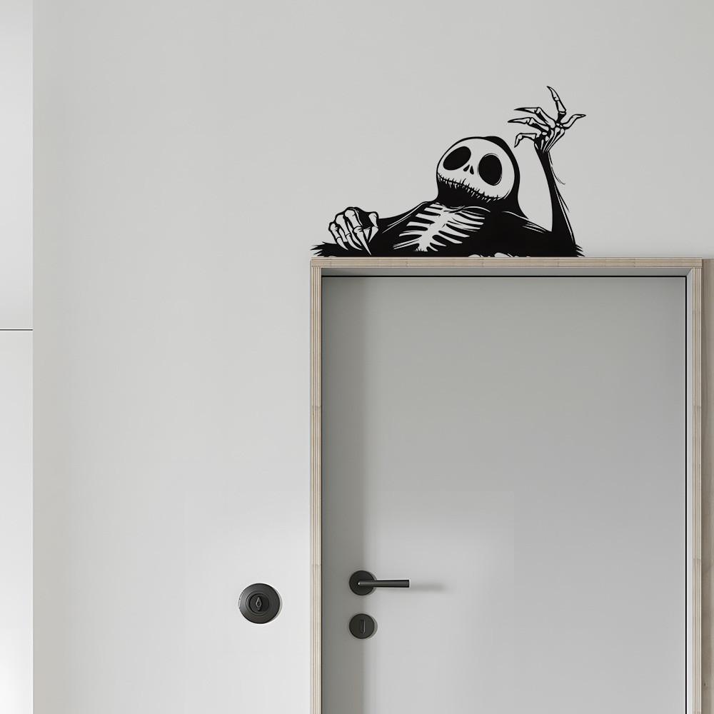 Lazy Skeleton Halloween Pattern Home Decoration Stickers For Walls Cars And