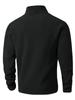 Trendy Shaker Standing Collar Semi-Zip Long Sleeve Sweatshirt Casual Solid Color Men Moisture Wicking Comfortable Fit Skin-friendly Breathable Tops