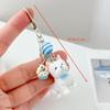 Beflockter Welpen-Schlüsselanhänger Felliger Hund Handykette Riemen Anhänger Schlüsselring Schmuck Anti-Verlust Lanyard Taschenanhänger