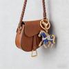 Alloy Horse Shaped Keychain for Vehicles and Bags Multifunctional Design Small Size Ornament Convenience Gift