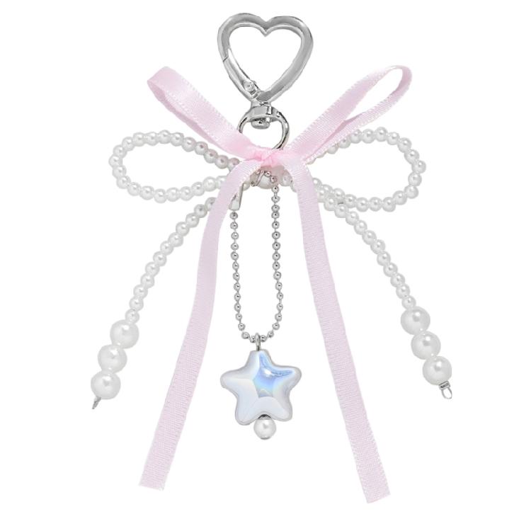 

Fashionable Love Heart Bowknot Handbag Charm Stylish Keychain Pendant Keychain Ornament for Ladies and Trendy Women 1