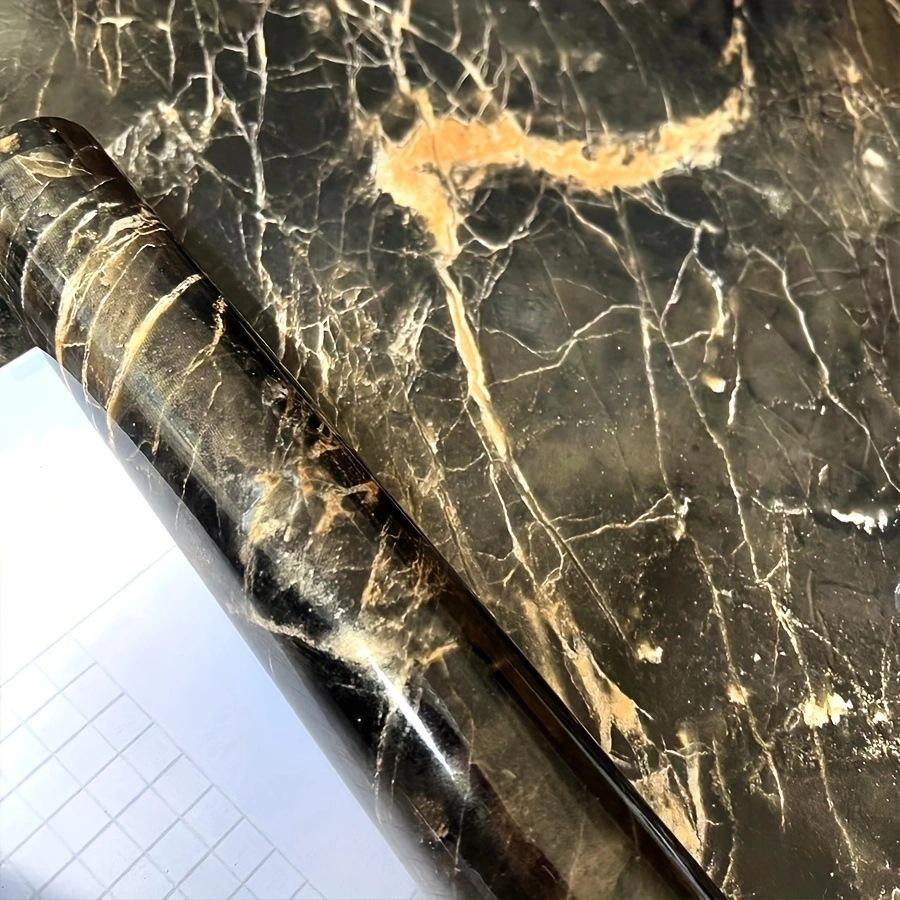 

1 шт. Наклейки на стену с рисунком черного мрамора, фон для стены, масло- и грязеотталкивающие, для обновления мебели, самоклеящиеся обои 45X300CM