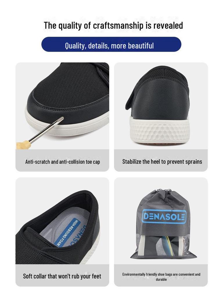 Wide Non-Slip Walking Shoes for Swollen Feet & Hallux Valgus