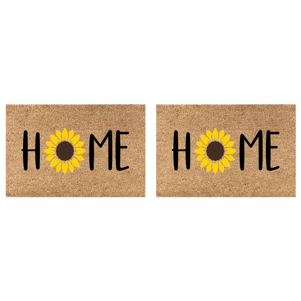 

- Front Door Mat Absorbent Decorative 40x60cm for Bathroom Entryway (Sunflower)