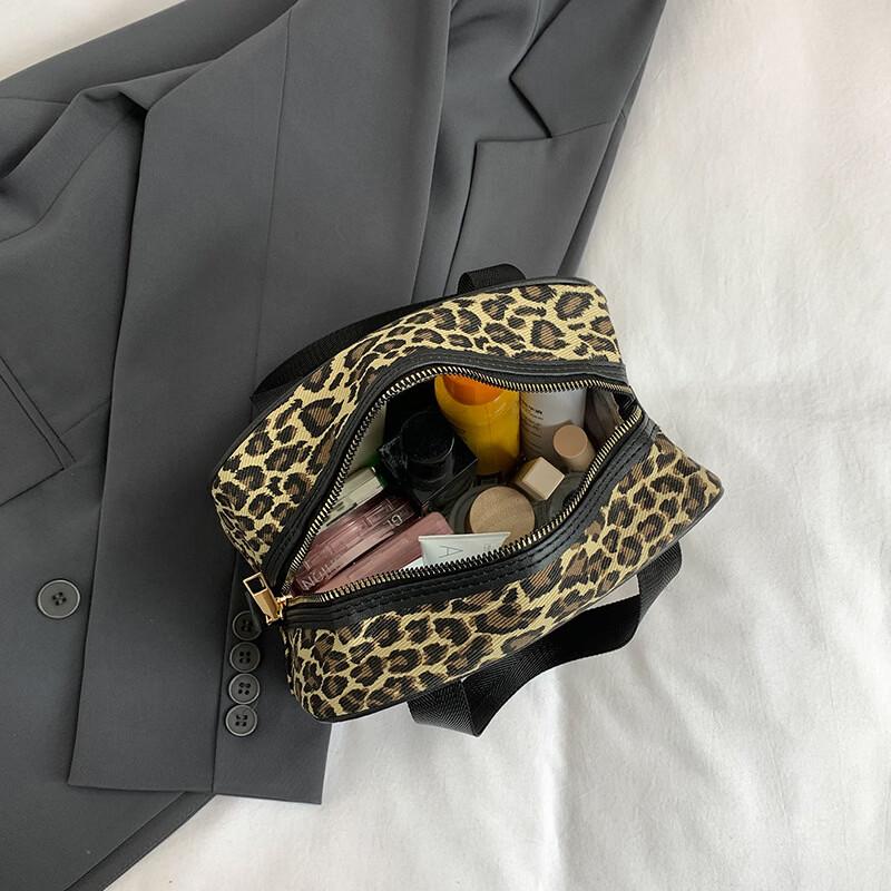 MDNG Leopard Print Semi-transparent Cosmetic & Toiletry Bag