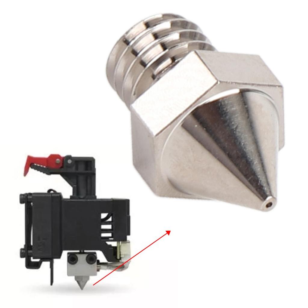 3D-Druckerdüse Spitze 0,4 mm Gehärtet Hochgenaue Legierung Hot-End Ersatzteile für Raise3D N Pro2 Pro3 E2 Serie