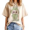 Labubu Unisex T-shirt with Aesthetic Print Harajuku Kawasaki Cotton, Comfortable To Wear