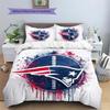 New England Patriots2 Pattern Bedding Quilt Set  Home Decoration  Gift (1 * Duvet Cover + 2 * Pillowcase  Without Core)