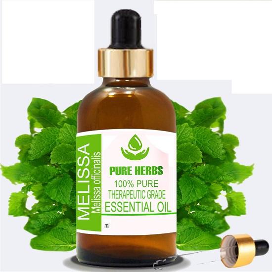 

Pure Herbs Melissa oil (Melissa officinalis) Pure & Natural Therapeutic Grade Essential Oil Glass 5 ml
