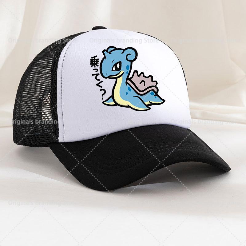 Summer Baseball Cap Cartoon Anime Figure Pokemoned Print Hat Boy Girl Breathable Kid Hat HipHop NetCap Kawaii Kids Toy Gift