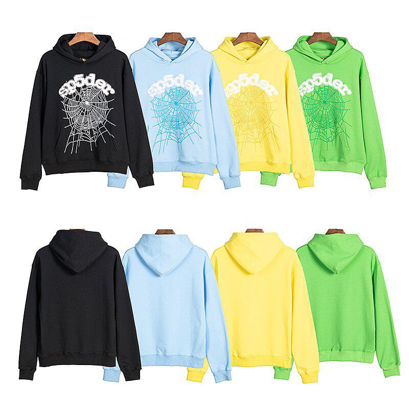 Sp5der Unisex High-Quality American Style Spider Web Hoodie Set