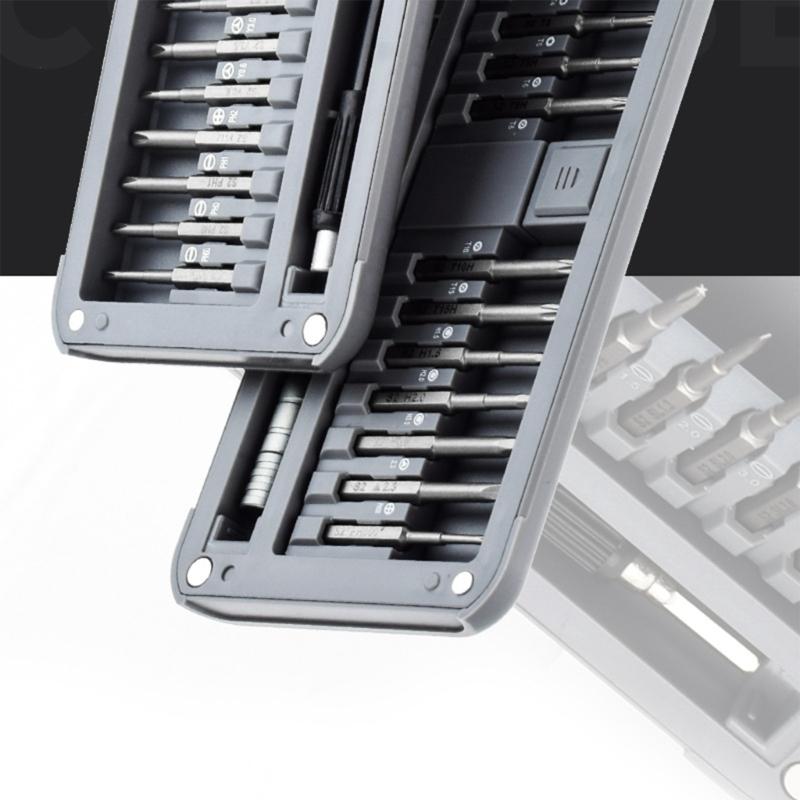 Lightweight 30 In 1 Precision Screwdriver Kit Perfect for Travel and Everyday Electronic Fixes 28pcs Bit 1pc Handle Host