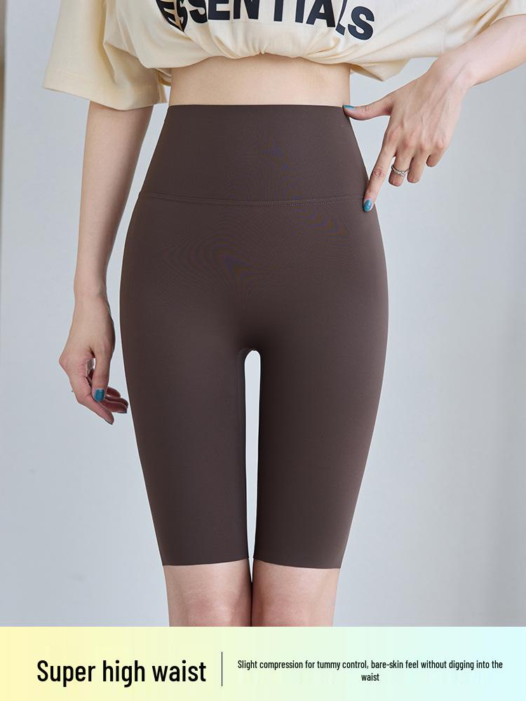 White 2024 Women's Shark Style Cycling Shorts: Summer Thin, Tummy Control & Hip Lift Yoga Leggings