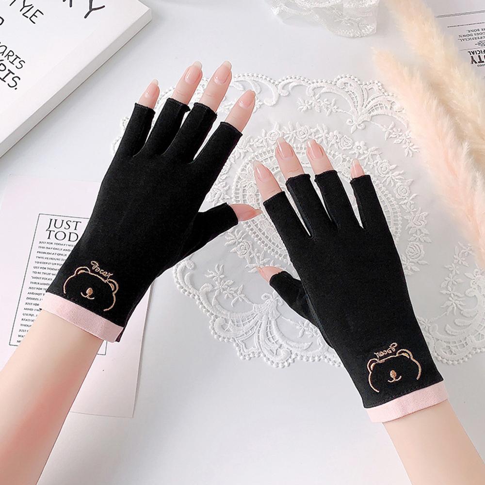 1 Pair Anti UV Nail Gloves UV Gel Shield Glove Fingerless Manicure Nail Art Tools LED Lamp Nails Dryer Radiation for Salon Tools