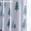 1PC NAPEARL 70-80% Blackout Ins Style Nordic Deer Polyester Fiber Personalized Printed Curtains Sheer Curtains for Bedroom Living Room Home Decor