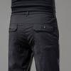 Spring Summer Cotton Men Casual Pants Elastic Waist Business Korean Fashion Straight Classic Solid Color Trousers Black Khaki
