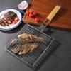 Stainless Steel BBQ Grilling Basket Nonstick Foldable BBQ Grill With Wooden Handle Meat Fish Clip Holder BBQ Accessories