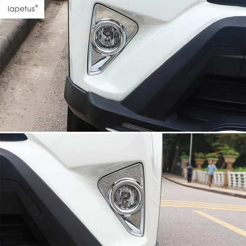 Für Toyota Rav4 Rav 4 2016 2017 2018 Frontstoßstange Nebelscheinwerfer Lampen Rahmen Augenbraue Dekorationsabdeckung Zierleiste ABS Chrom Zubehör