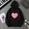 2025 Heart Shape Hoodies Women Streetwear Loose Pullover Sweatshirt Casual Fashion Cute Girl Hoody Tops
