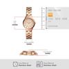 MODERN SOPHISTICATE Three-Hand Rose Gold Tone Stainless Steel Watch
