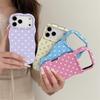 Minimalist Polka Dot Case for iPhone 16, 15 Pro Max, 14, 13 - Japanese & Korean Design