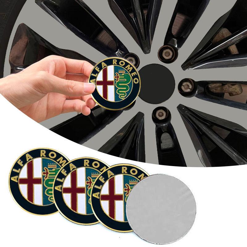 Car Wheel Hub Cover Cap Sticker Rim Decal Tire Center Emblem For Alfa Romeo giulia stelvio giulietta 159 147 156 166 Accessories
