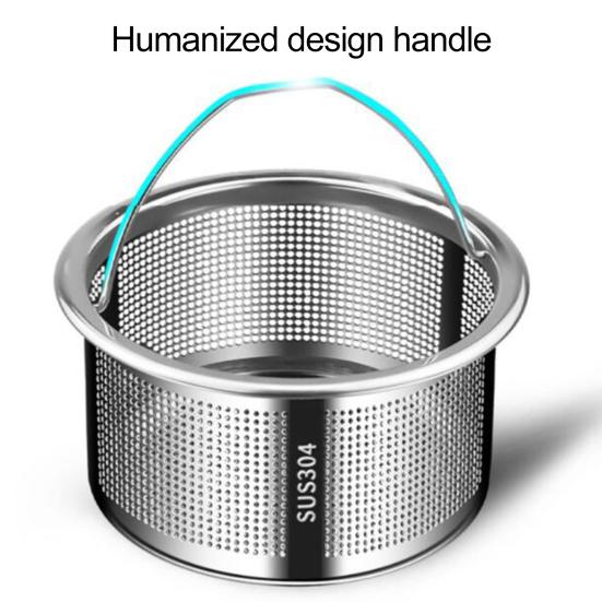 Rustfri Effektiv Anti-Tetting Søppelkvern Plugg Fortykket Kjøkkenvask Avløpssil Baderomsutstyr Praktisk