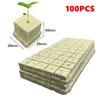 100PCS/50PCS 40mm/30mm Stonewool Hydroponic Grow Media Cubes Plant Cubes Soilless Substrate Seeded Rock Wool Plug Seedling Block