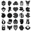 Personalized Graffiti Stickers - 50 Black & White Sheets for Skateboards, Phone Cases, & Stationery Decoration