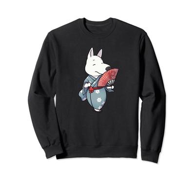 English Bull Funny Summer Sweatshirt Terrier, Yukata, Dog, Festival,