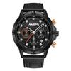 AKDPN Men's Multi-Function Chronograph Quartz Watch with Leather Strap